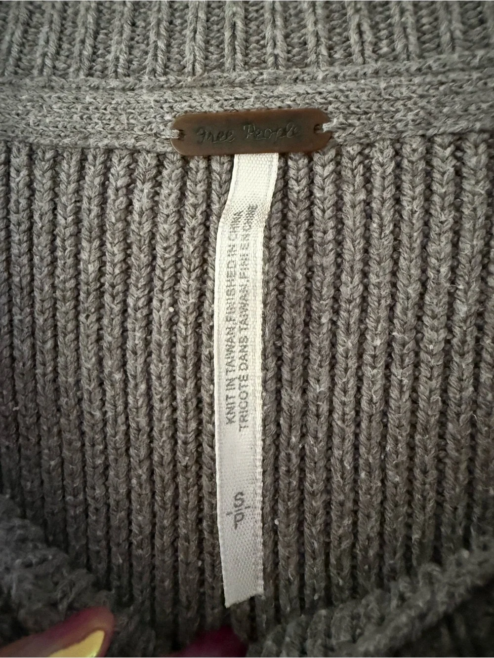 Free People Easy Street Tunic Sweater Grey